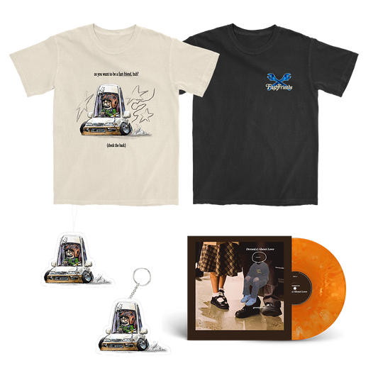 Grentperez x Fast Friends Workshop Tee, Racing Tee, Air Freshener, Keychain & Demo(s) About Love Vinyl Bundle